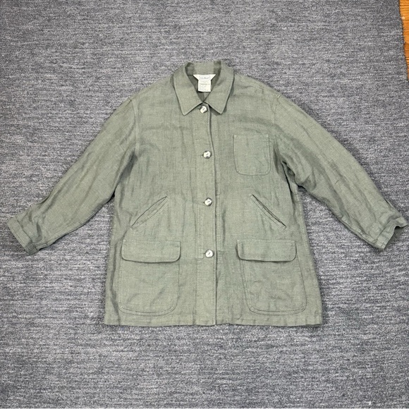L.L. Bean Jackets & Blazers - L.L. Bean Olive Green Utility Jacket Size L